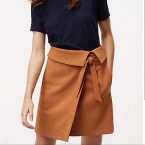Camel wrap skirt